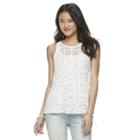 Juniors' Mudd&reg; Sheer Lace Tank Top, Girl's, Size: Xl, White Oth