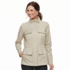 Women's Croft & Barrow&reg; Elastic Waist Utility Jacket, Size: Small, Lt Beige