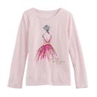 Girls 4-12 Sonoma Goods For Life&trade; Embellished Long-sleeve Knit Tee, Size: 6, Brt Pink