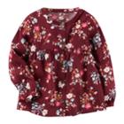 Toddler Girl Carter's Floral Woven Babydoll Top, Size: 2t, Print