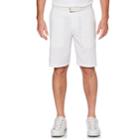 Men's Grand Slam Regular-fit Mini-grid Stretch Performance Golf Shorts, Size: 34, White