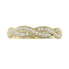 Simply Vera Vera Wang 14k Gold 1/3-ct. T.w. Diamond Twist Wedding Ring, Women's, Size: 7, White