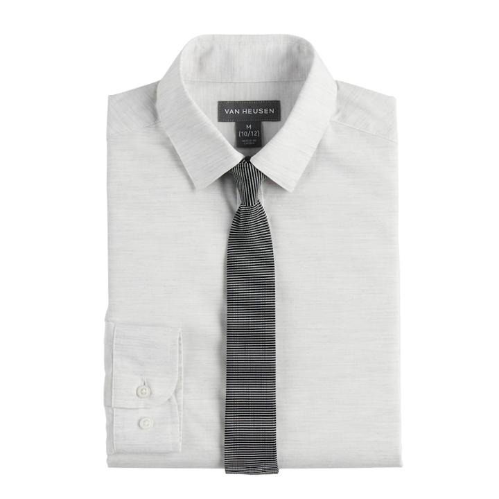 Boys 8-20 Van Heusen Shirt & Tie Sets, Size: 8, Grey