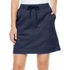 Women's Croft & Barrow Pull-on Twill Skort, Size: 10, Blue (navy)