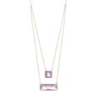 14k Gold Amethyst Geometric Swag Necklace, Women's, Size: 18, Purple