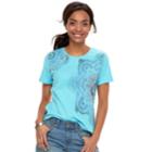Women's Sonoma Goods For Life&trade; Graphic Crewneck Tee, Size: Xl, Med Blue