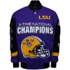 Men's Franchise Club Lsu Tigers Commemorative Twill Jacket, Size: Xl, Purple