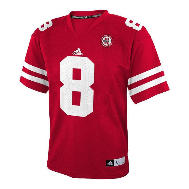 Adidas Nebraska Cornhuskers Replica Ncaa Football Jersey - Boys 8-20, Size: Large, Red