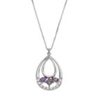 Sterling Silver Mystic Topaz Teardrop Pendant Necklace, Women's, Size: 18, Purple