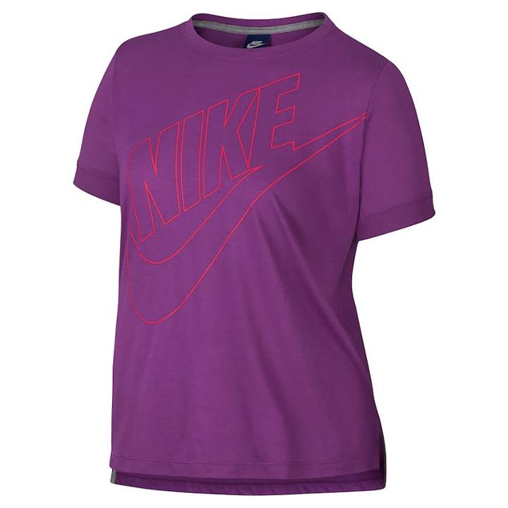 Plus Size Women's Nike Sportswear Short-sleeve Top, Size: 2xl, Purple Oth