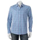 Men's Michael Brandon Southern Vintage Grid Button-down Shirt, Size: Xl, Med Blue