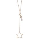 Mudd&reg; Star & Simulated Quartz Y Necklace, Women's, Gold