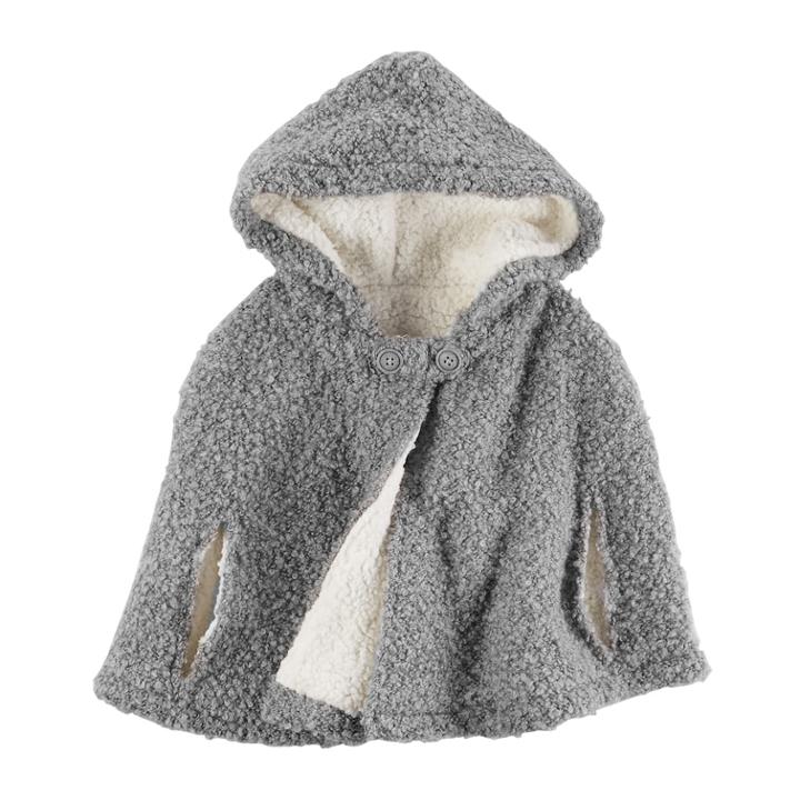 Girls 4-8 Carter's Grey Knit Poncho, Size: 5