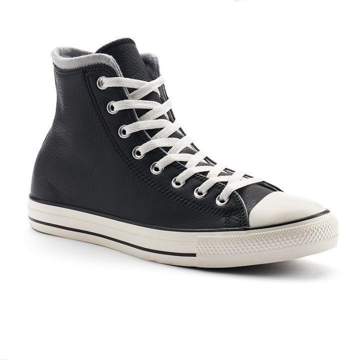Men's Converse Chuck Taylor All Star Layered Leather High-top Sneakers, Size: 10, Black