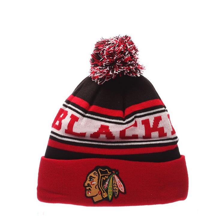 Adult Zephyr Chicago Blackhawks Finish Line Beanie, Multicolor