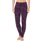 Women's Cuddl Duds Stretch Fleece Leggings, Size: Xl, Drk Purple