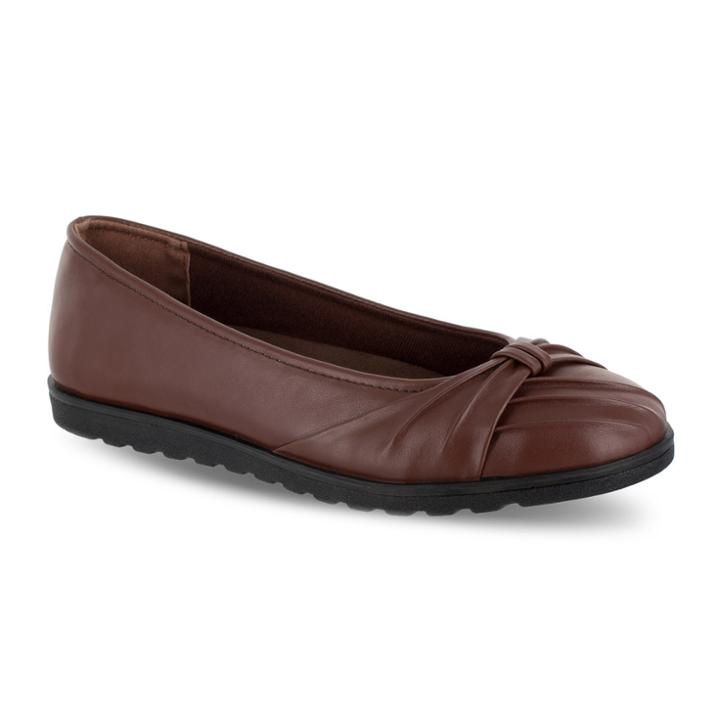 Easy Street Giddy Ii Women's Ballet Flats, Size: 10 Wide, Dark Brown