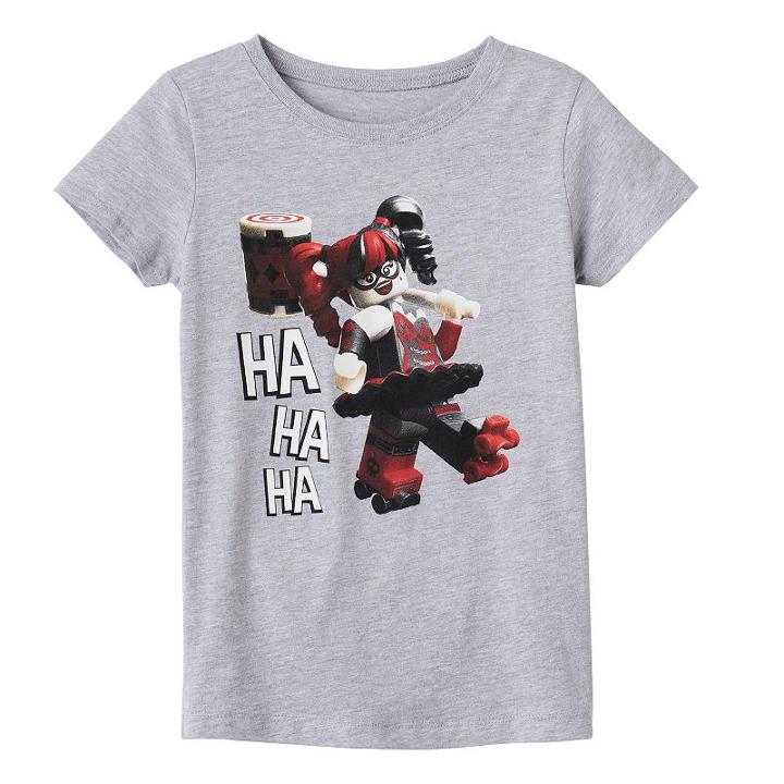 Girls 7-16 Lego Harley Quinn Ha Ha Ha Graphic Tee, Girl's, Size: Xl, Grey