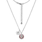 San Francisco Giants Crystal Sterling Silver Baseball & Logo Charm Necklace, Women's, Size: 18, White