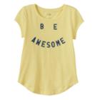 Girls Plus Size So&reg; Curved-hem Graphic Tee, Size: 16 1/2, Gold