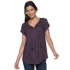Women's Sonoma Goods For Life&trade; Pintuck Tee, Size: Large, Blue