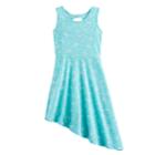 Girls 4-10 Jumping Beans&reg; Asymmetrical Hem Dress, Size: 6, Brt Green