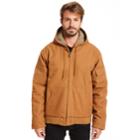 Men's Stanley Canvas Sherpa-lined Hooded Jacket, Size: Xxl, Beig/green (beig/khaki)