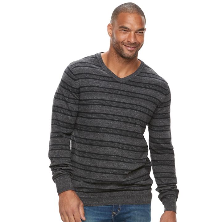 Big & Tall Sonoma Goods For Life&trade; Classic-fit Coolmax V-neck Sweater, Men's, Size: 3xl Tall, Black