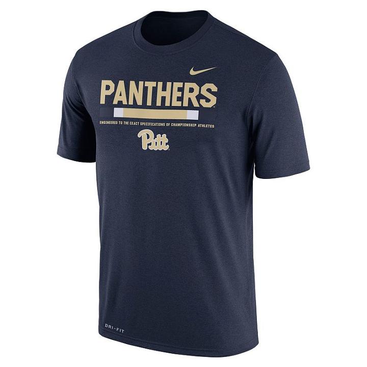Men's Nike Pitt Panthers Legend Staff Dri-fit Tee, Size: Small, Blue (navy)