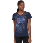 Women's Tek Gear&reg; Dry Tek V-neck Tee, Size: S Tall, Dark Blue