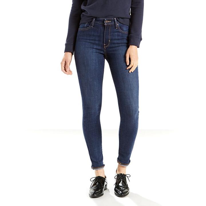 Women's Levi's&reg; 721 Modern Fit High Rise Skinny Jeans, Size: 24(us 00)m, Dark Blue