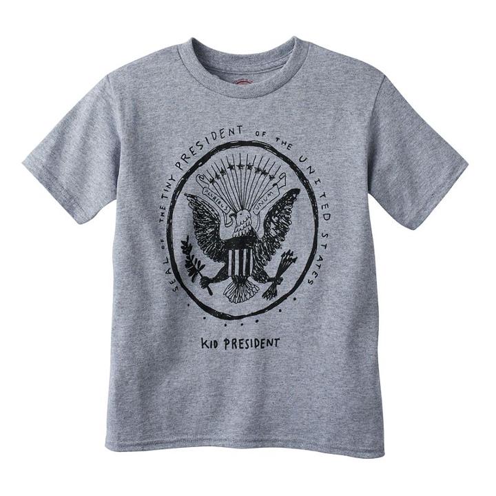Boys 4-7 Kid President Seal Graphic Tee, Size: M (5/6), Grey
