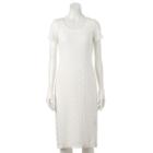 Women's Ronni Nicole Circle Lace Sheath Dress, Size: 10, Lt Beige