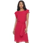Women's Elle&trade; Pom-pom Trim Sheath Dress, Size: Xl, Dark Pink