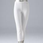 Plus Size Simply Vera Vera Wang Solid Capri Leggings, Women's, Size: 1xl, Natural