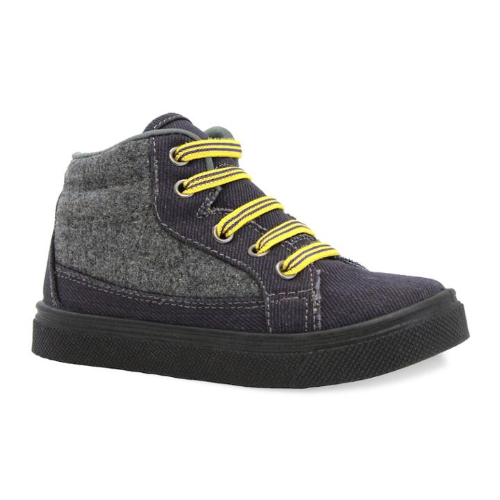 Oomphies Tyler Toddler Boys' High Top Sneakers, Size: 7 T, Dark Blue