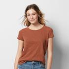 Women's Sonoma Goods For Life&trade; Essential Crewneck Tee, Size: Large, Med Brown