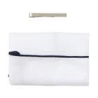 Men's Nick Dunn Pocket Square & Tie Bar Set, White