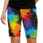 Women's Loudmouth Paint Splatter Bermuda Short, Size: 6, Black