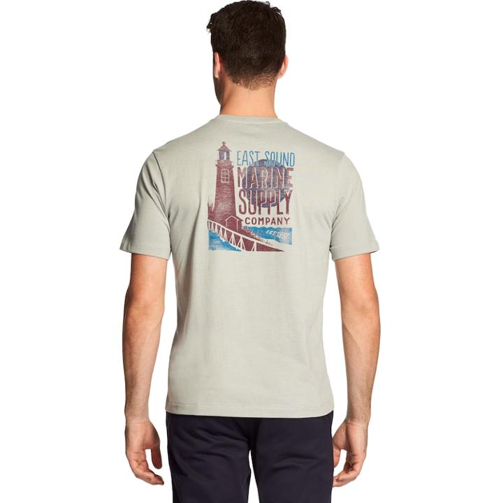 Men's Izod Graphic Tee, Size: Medium, Light Grey