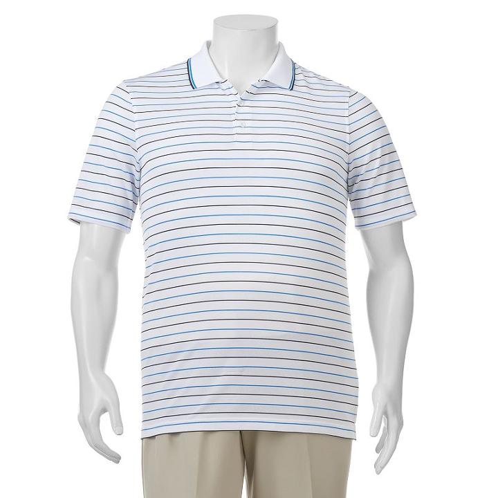 Croft & Barrow, Big & Tall &reg; Classic-fit Striped Performance Polo, Men's, Size: M Tall, Natural