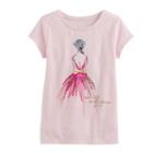 Girls 4-12 Sonoma Goods For Life&trade; Embellished Knit Tee, Size: 6, Brt Pink