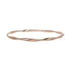10k Gold Twist Bangle Bracelet, Women's, Size: 8, Pink