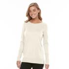 Women's Apt. 9&reg; Metallic Crewneck Sweater, Size: Xl, White