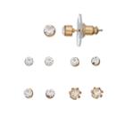 Lc Lauren Conrad Round Simulated Crystal Nickel Free Stud Earring Set, Women's, Gold