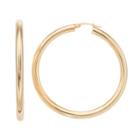 Forever 14k Polished Tube Hoop Earrings, Women's, Gold
