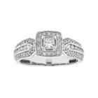 14k White Gold 3/4 Carat T.w. Igl Certified Diamond Halo Engagement Ring, Women's, Size: 6