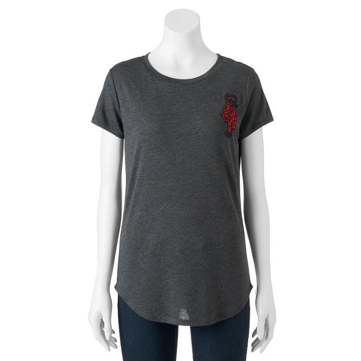 Juniors' The Print Shop Easy Tiger Graphic Tee, Girl's, Size: Large, Dark Grey