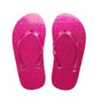 Girls 4-16 Glitter Jelly Flip-flops, Size: 12/13, Med Pink