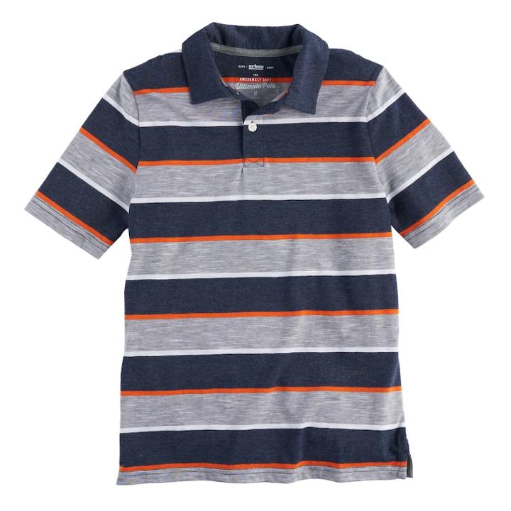 Boys 8-20 Urban Pipeline Striped Polo, Size: Large, Blue